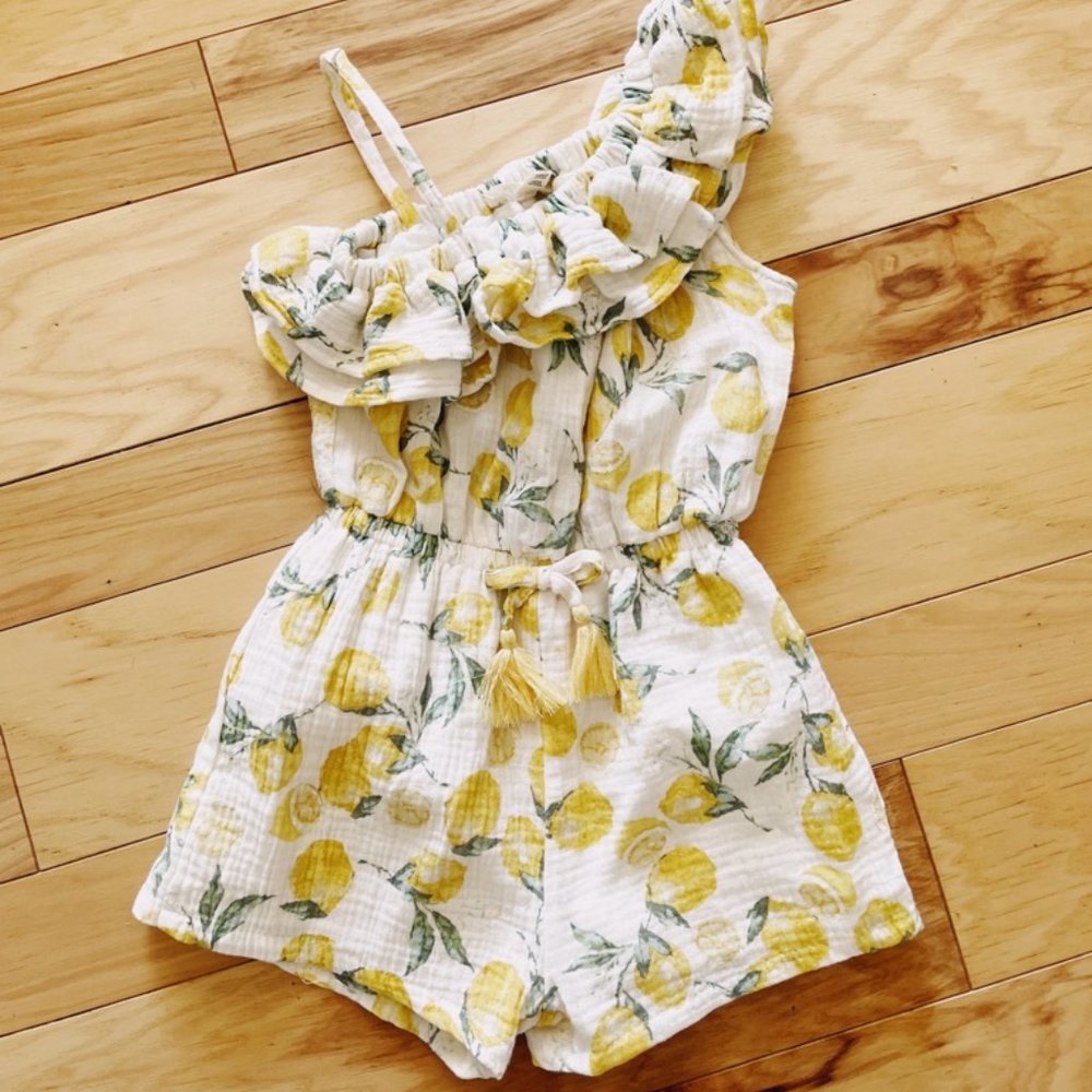 Girls Jessica Simpson Lemon Romper